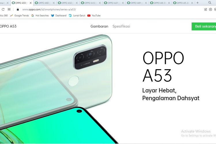 Oppo A53 Ram 6 Harga Dan Spesifikasi. Spesifikasi dan Harga Terbaru Oppo A53 RAM 6GB ROM 128GB Layar Kece 90Hz dan Baterai 5.000mAh Fast Charging