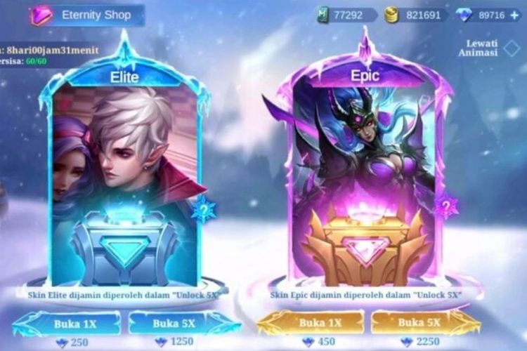 Cara Dapat Skin Mobile Legend Gratis. Moonton Lagi Baik, Draw Pertama Dapat Skin Elite: Begini Cara Mudah Dapat Skin Gratis Pada Event Snow Box MLBB