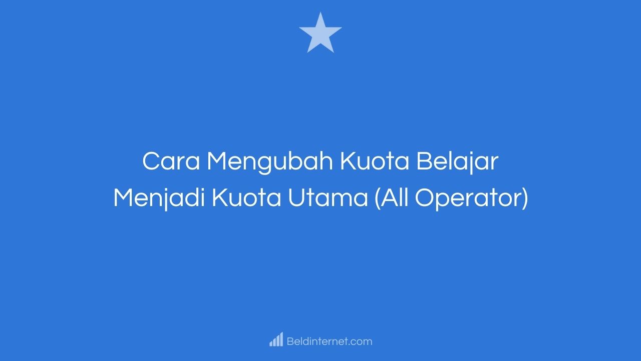 Cara Mengubah Kuota Belajar Menjadi Kuota Utama Telkomsel. √ Cara Mengubah Kuota Belajar Menjadi Kuota Utama (All Operator)