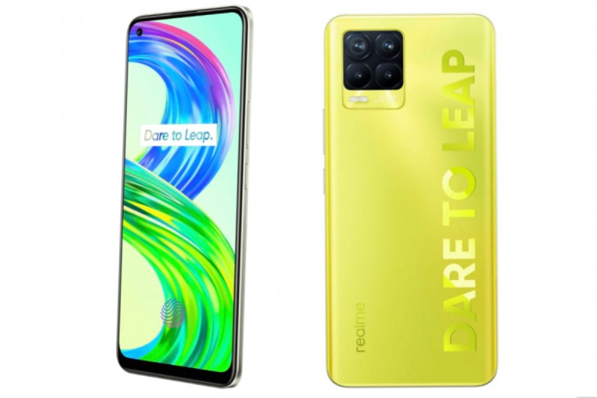 Realme 8 Pro Yellow. Realme 8 Pro warna lluminating Yellow bisa bercahaya dalam gelap