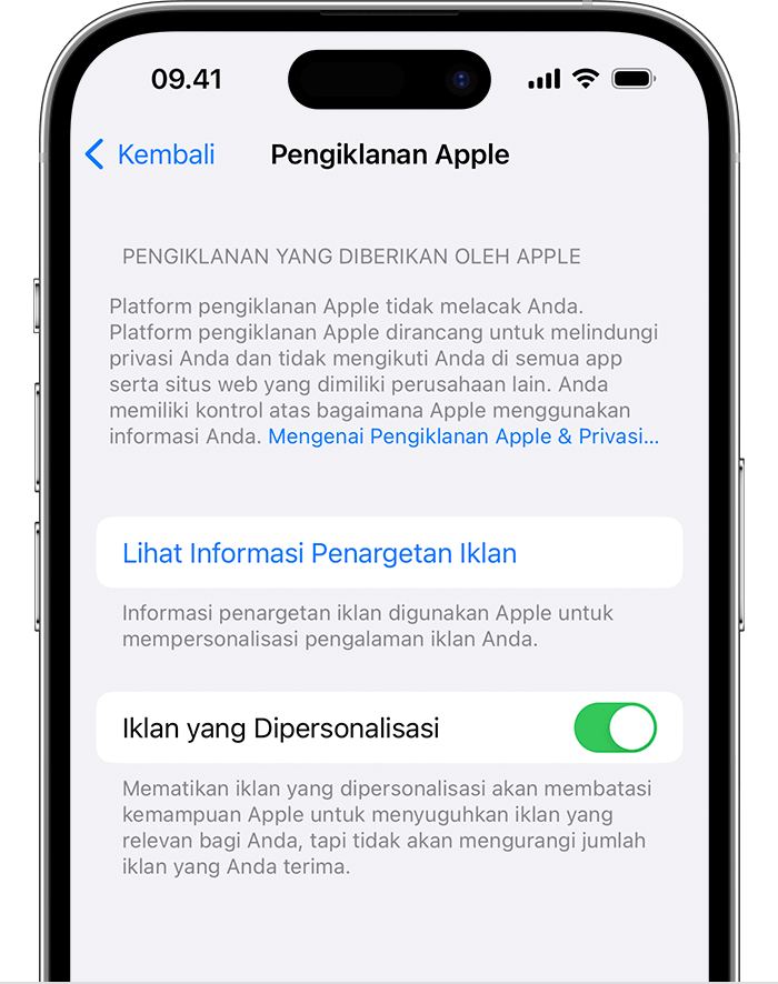 Menghilangkan Iklan Di Whatsapp. Mengontrol iklan yang dipersonalisasi di App Store, Apple News, dan Saham