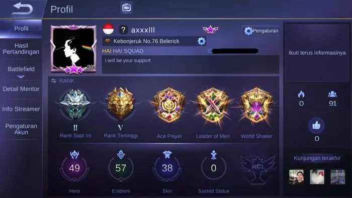 Daftar Akun Moonton Gratis Mobile Legends. Daftar Akun Gratis Mobile Legends (ML) Terbaru September 2020