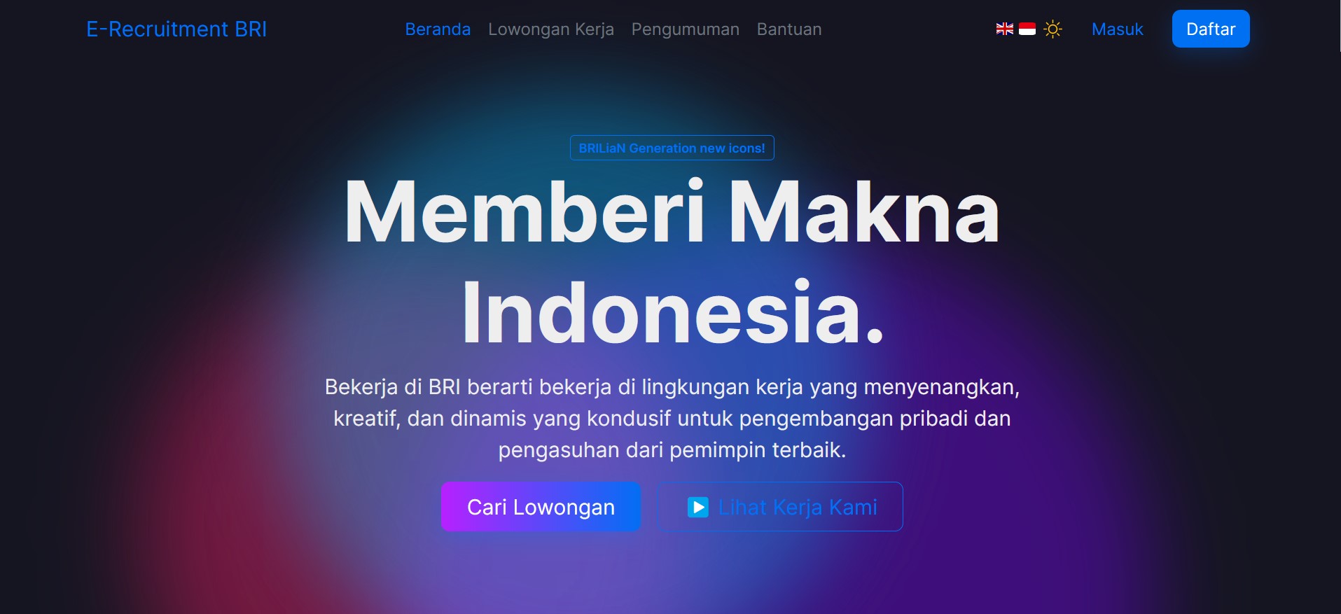 Cara Daftar Bri Link. E-Recruitment BRI