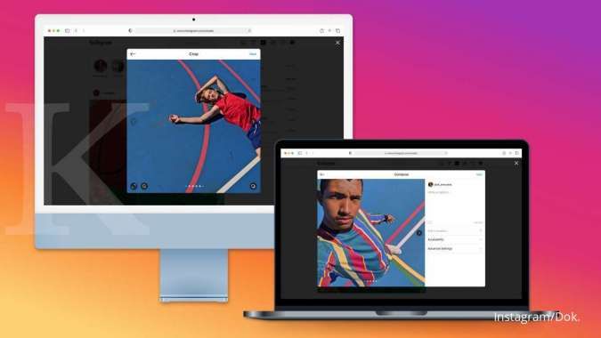 Cara Upload Instagram Lewat Pc. Bisa posting foto & video Instagram di browser lewat laptop, begini cara pakainya