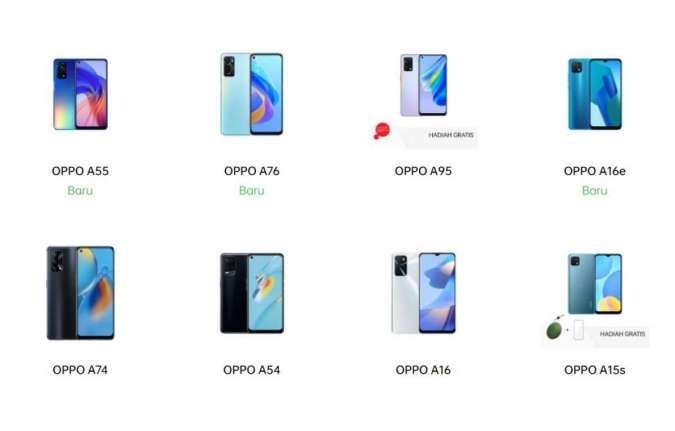 Gambar Hp Oppo Beserta Harganya. Daftar Harga HP OPPO Terbaru 2022 dari A Series, per April 2022