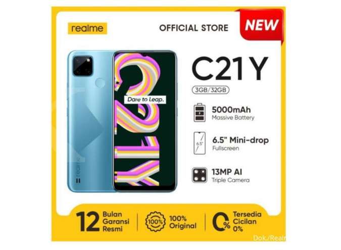 Realme C21y Ram 4 Harga Dan Spesifikasi. Daftar harga HP Realme C21Y bulan November 2021, beserta spesifikasinya