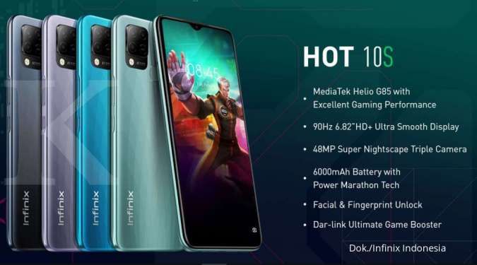 Harga Hp Infinix Hot 10 S. Murah dengan Spesifikasi Tinggi, Ini Daftar Harga HP Infinix Hot 10S per Januari 2022