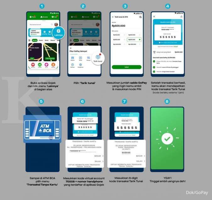 Tarik Tunai Gopay Di Atm Bca. Mantap, sekarang pengguna Gopay bisa tarik tunai di ATM BCA, simak caranya