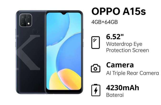 Gambar Hp Oppo A15s. Spesifikasi Lengkap dan Harga HP OPPO A15s Terbaru, Januari 2022