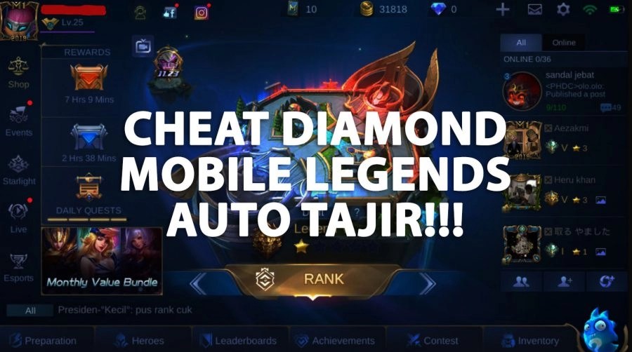 Cara Hack Mobile Legend Tanpa Verifikasi. Cheat Diamond Mobile Legends Tanpa Verifikasi, Apakah Bisa?