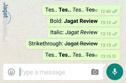 Tulisan Khusus Di Whatsapp. Tips WhatsApp: Teks Bold, Italic, & Strikethrough • Jagat Gadget