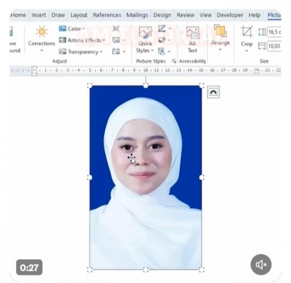 Merubah Background Pas Foto. Tak Perlu Download Aplikasi, Ini Cara Mengganti Background Foto di Microsoft Word