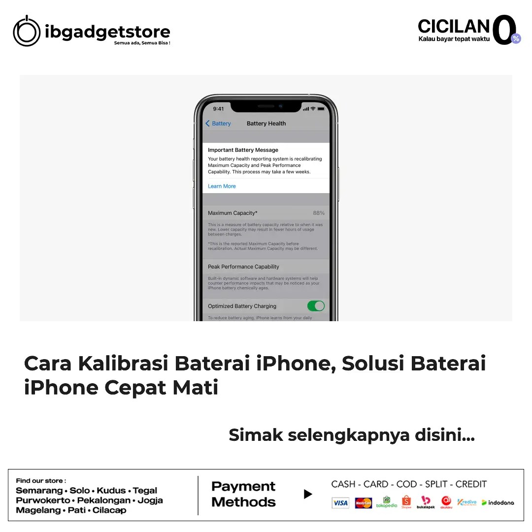 Cara Kalibrasi Baterai Iphone. Cara Kalibrasi Baterai iPhone, Solusi Baterai iPhone Cepat Mati