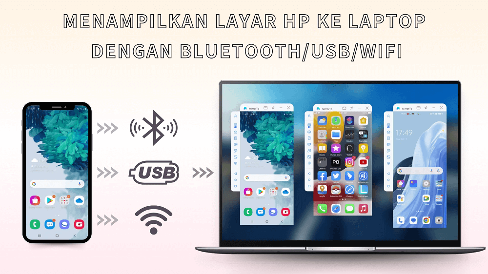 Layar Hp Ke Laptop. Cara Menampilkan Layar HP ke Laptop dengan Bluetooth/USB/WiFi (Panduan Lengkap)