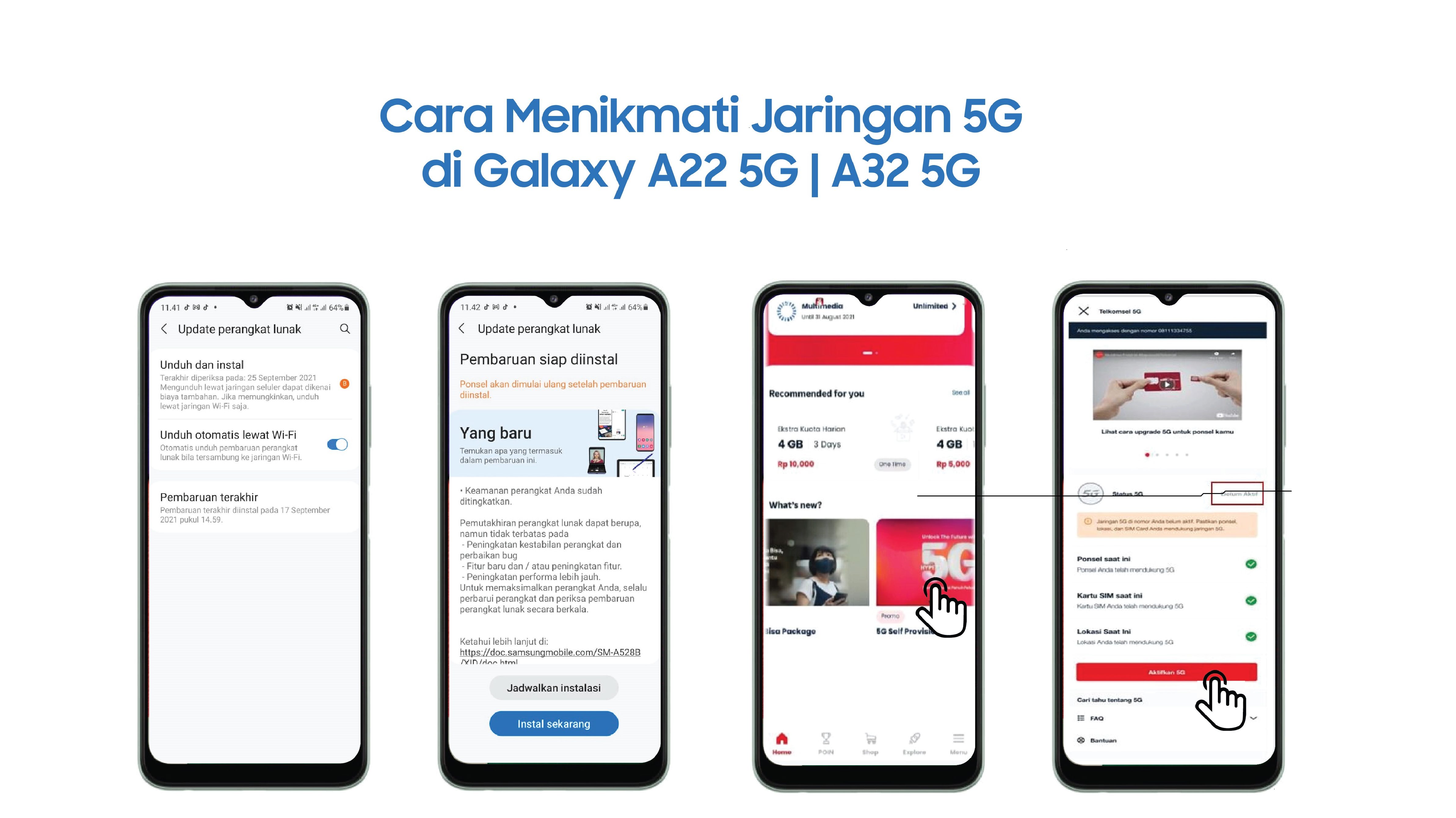 Samsung A22 5g Indonesia. Satu Langkah Update Software, Sekarang Samsung Galaxy A22 5G l A32 5G Terkoneksi Dengan Jaringan Telkomsel Hyper 5G