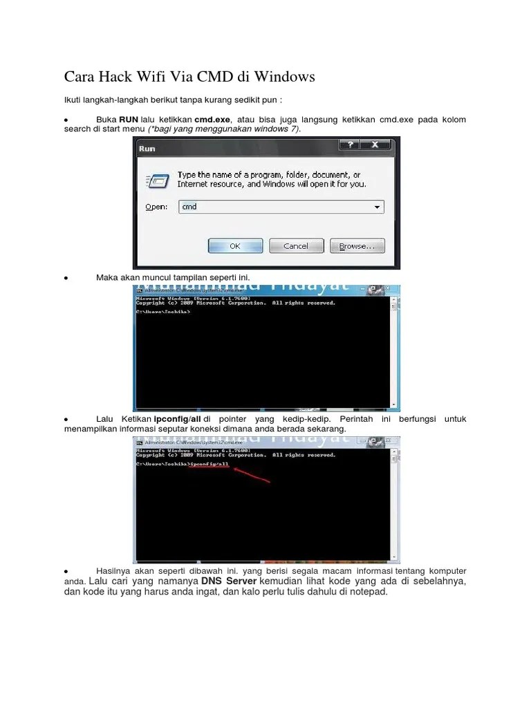 Cara Ngehack Wifi Dengan Cmd. Cara Hack Wifi Via CMD Di Windows