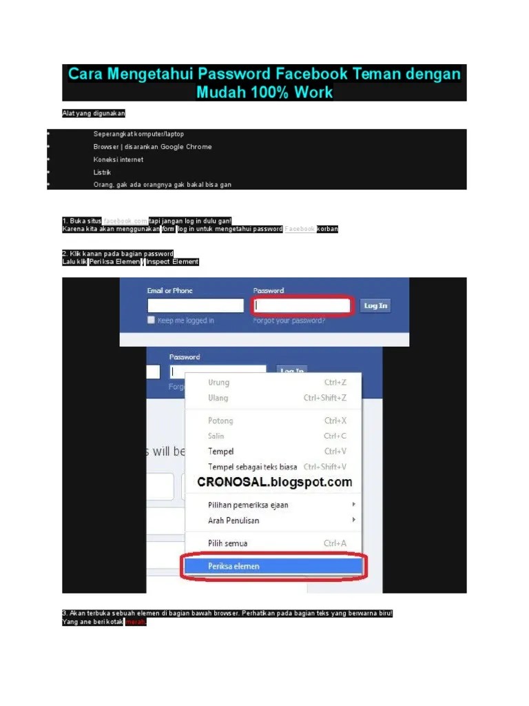 Cara Tau Password Facebook Orang Lain. Cara Mengetahui Password Facebook Teman Dengan Mudah 100