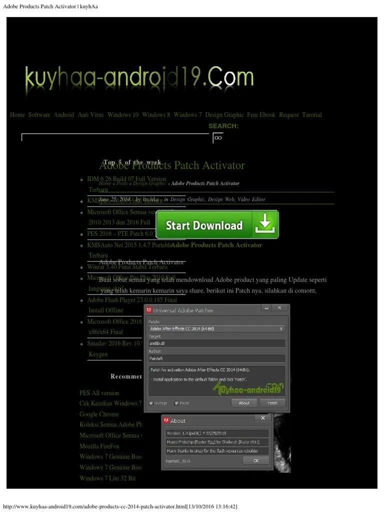 Aktivasi Windows 10 Pro Kuyhaa. Adobe Products Patch Activator KuyhAa