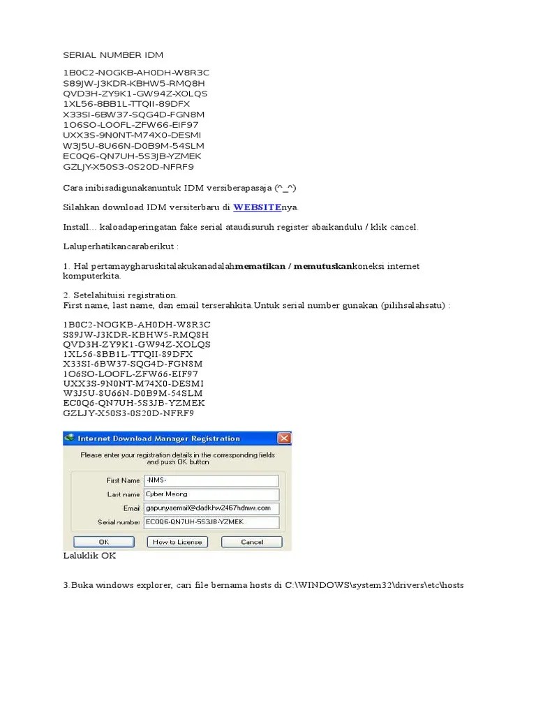 Free Download Internet Download Manager Full Crack Serial Number. Serial Number Idm