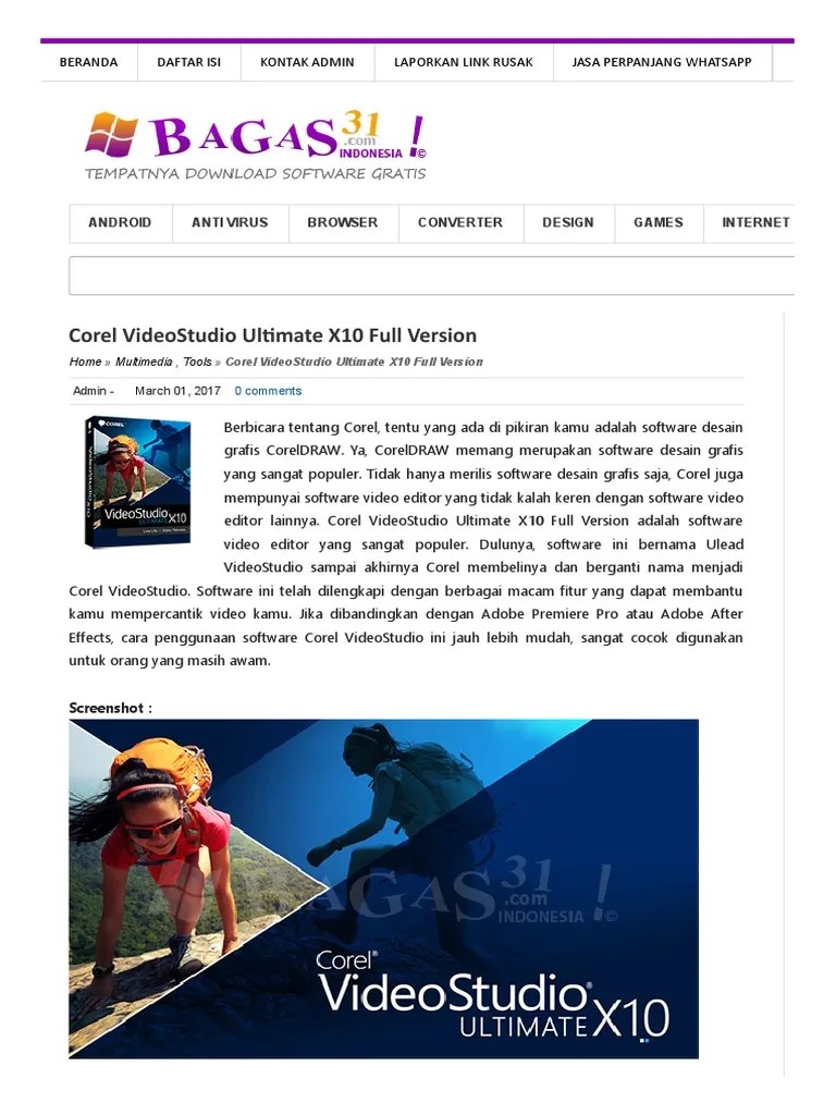 Aktivasi Windows 10 Pro Bagas31. Corel VideoStudio Ultimate X10 Full Version - BAGAS31 PDF