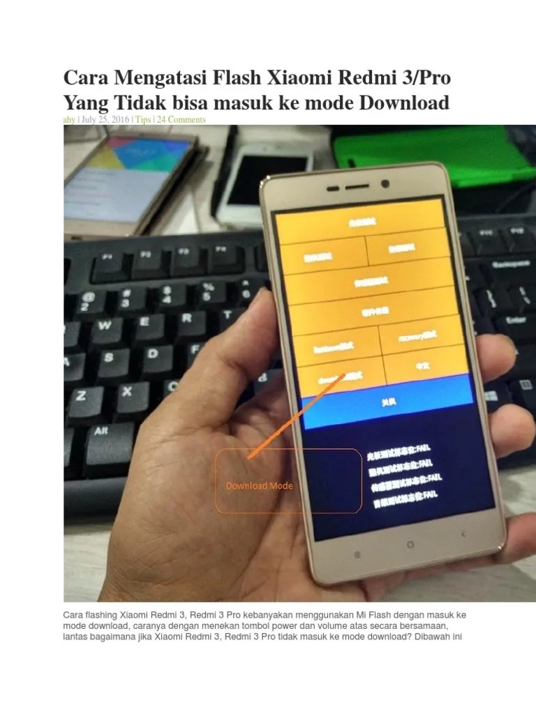 Flash Redmi 3 S. Cara Mengatasi Flash Xiaomi Redmi 3