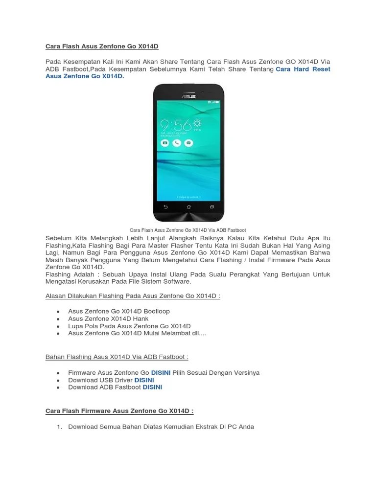 Usb Driver Asus Zenfone 5 T00f. Cara Flash Asus Zenfone Go X014D