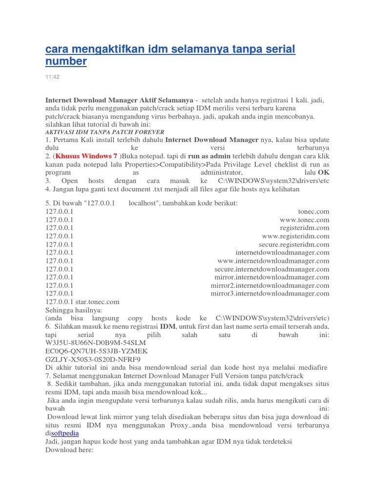 Cara Mengaktifkan Idm Dengan Serial Number. Cara Mengaktifkan Idm Selamanya Tanpa Serial Number