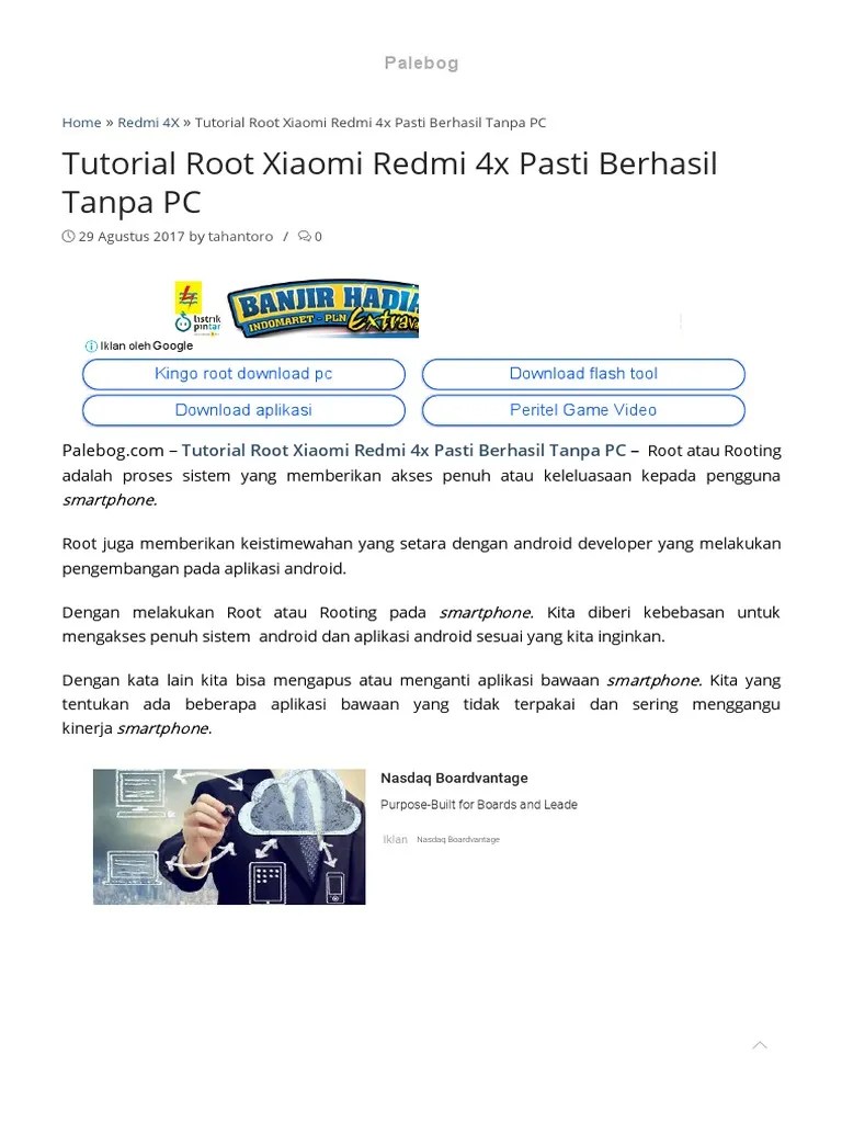 Cara Root Redmi 4a. Tutorial Root Xiaomi Redmi 4x Pasti Berhasil Tanpa PC