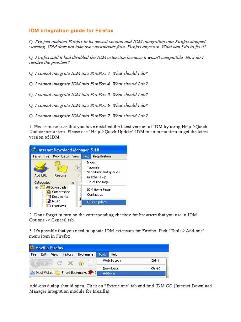Idm Integration Module Firefox. IDM Integration Guide For Firefox