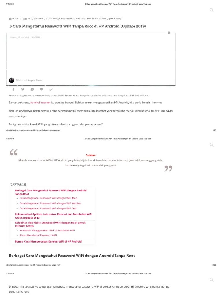 Cara Hack Wifi Di Android Tanpa Root. 3 Cara Mengetahui Password WiFi Tanpa Root Dengan HP Android