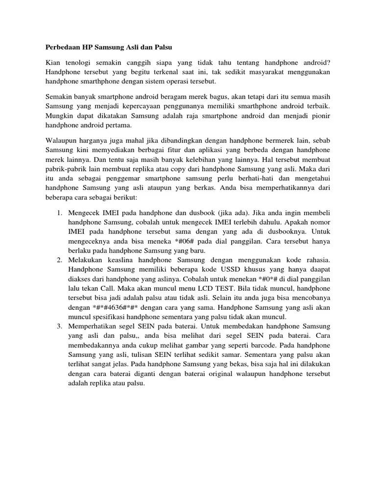 Cara Membedakan Hp Samsung Asli Atau Palsu. Perbedaan HP Samsung Asli Dan Palsu-58e8298f3d
