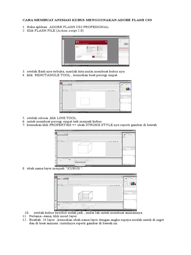 Cara Membuat Animasi Di Photoshop Cs6. Cara Membuat Animasi Kubus Menggunakan Adobe Flash CS3