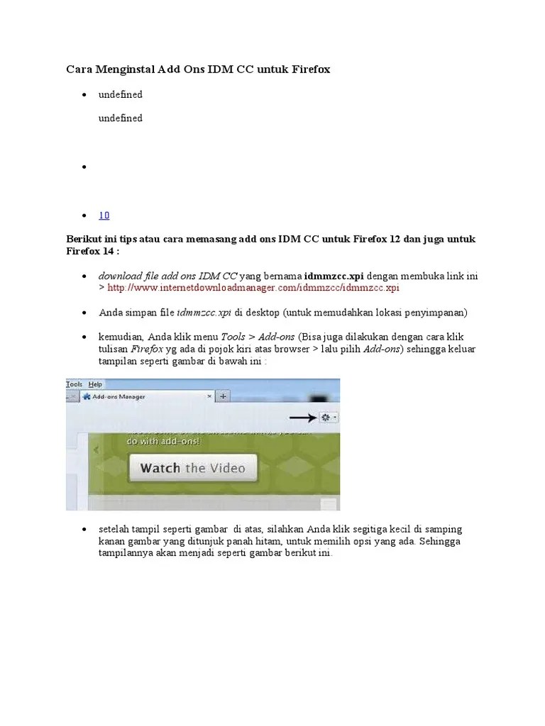 Add On Idm Mozilla. Cara Menginstal Add Ons IDM CC Untuk Firefox