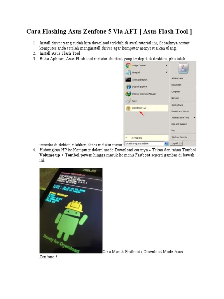 Asus Flash Tool Z007. Cara Flashing Asus Zenfone 5