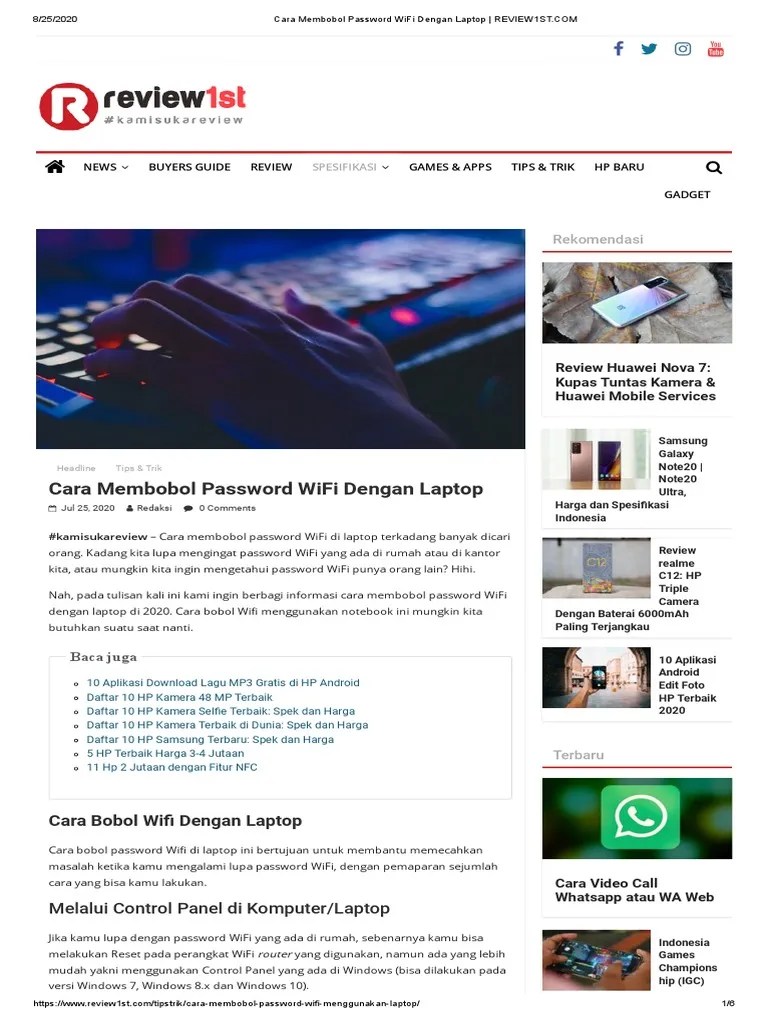 Cara Membobol Wifi Lewat Pc. Cara Membobol Password WiFi Dengan Laptop