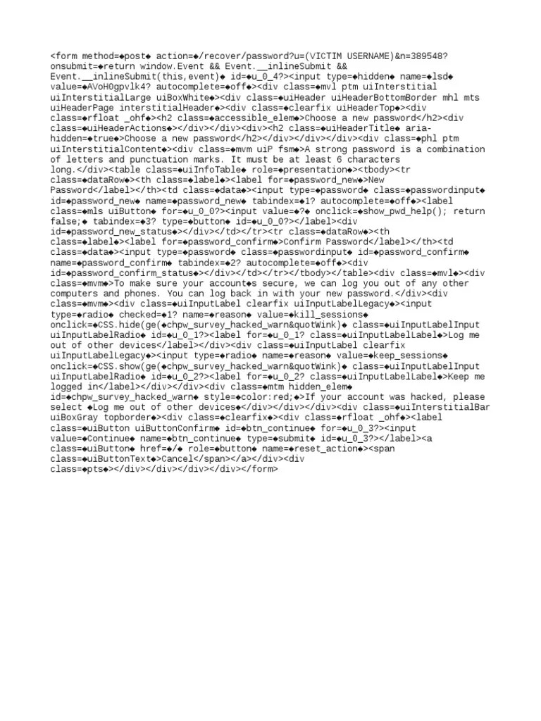 Html Code For Facebook New Password. v1 Kode Script Hack FB HTML Inspect Element