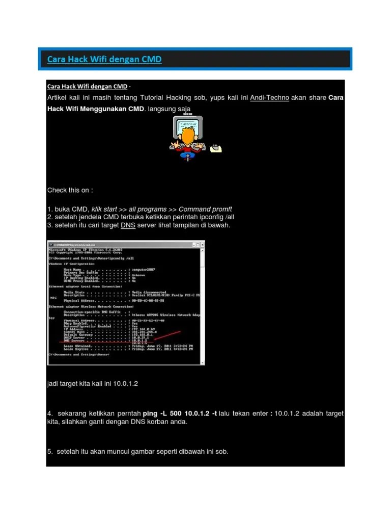 Cara Ngehack Wifi Dengan Cmd. Cara Hack Wifi Dengan CMD