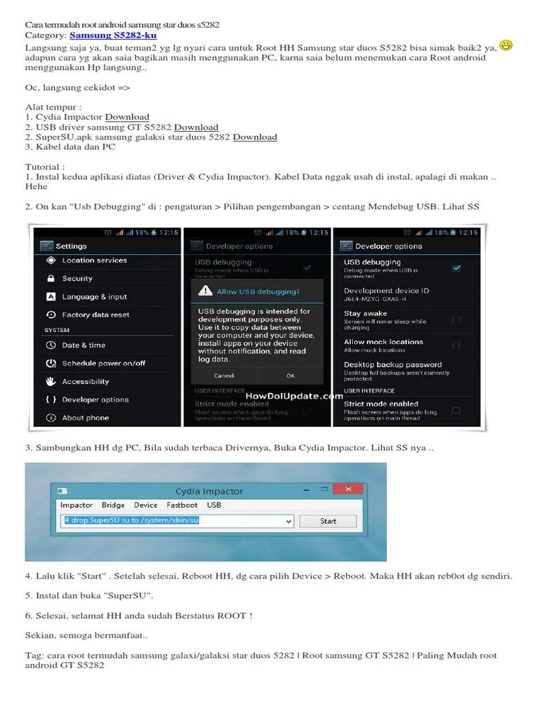 Cara Root Hp Samsung Grand Duos. Root HP Samsung Galaxy Star S5282 2014