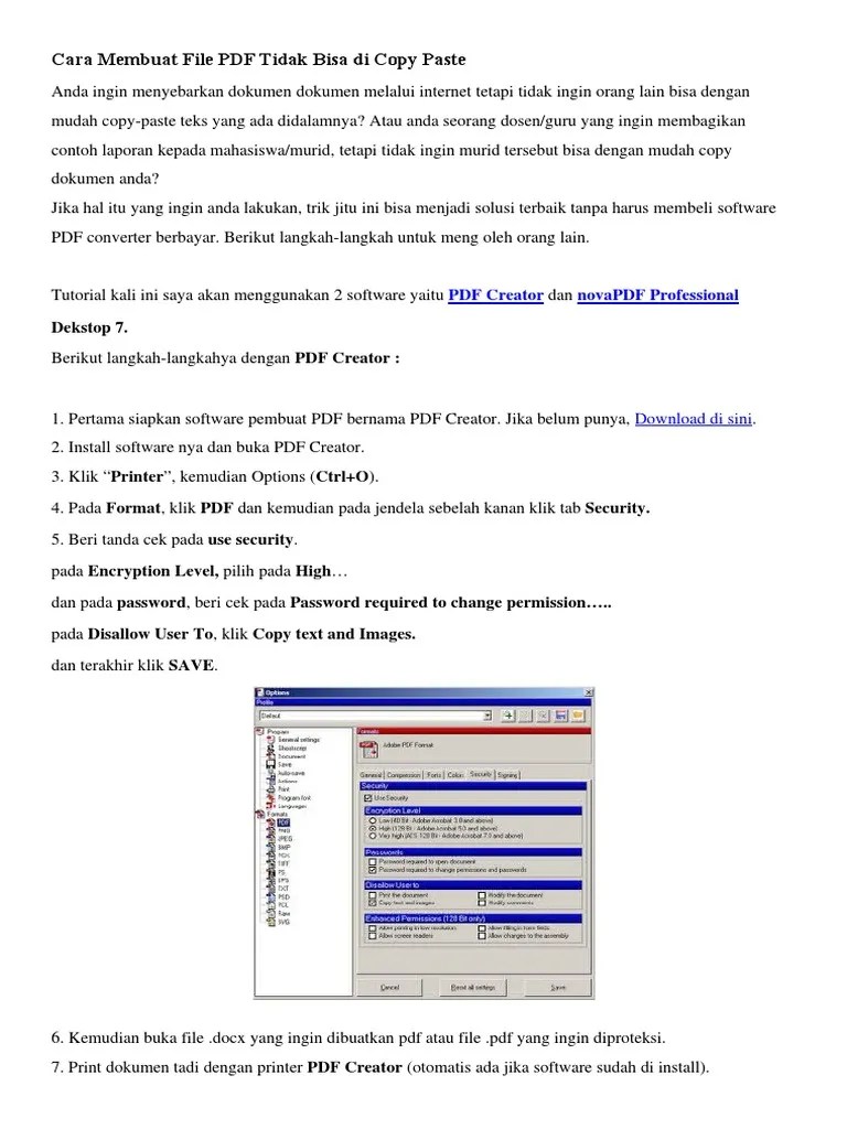 Cara Membuat File Pdf Tidak Bisa Di Copy Paste. Cara Membuat File PDF Tidak Bisa Di Copy Paste