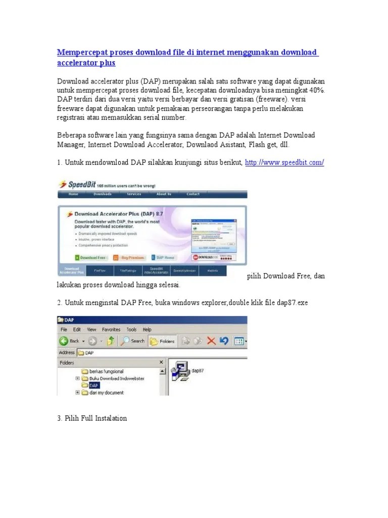 Cara Menggunakan Download Accelerator Plus. Mempercepat Download Menggunakan Download Accelerator Plus