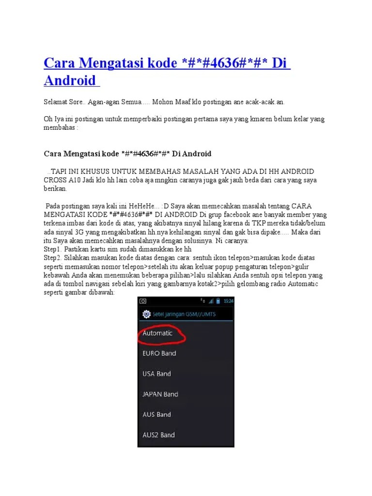 Kode *#*#4636#*#* Tidak Bisa. Cara Mengatasi Kode