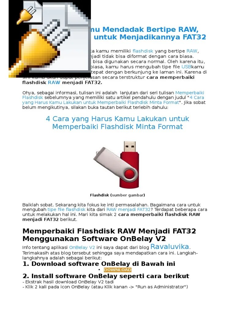 Software Format Flashdisk Raw. Cara Mengatasi Flasdisk Bersistem Atau Berformat RAW