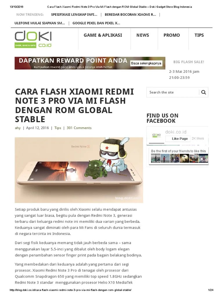 Xiaomi Note 3 Rom. Cara Flash Xiaomi Redmi Note 3 Pro Via Mi Flash Dengan ROM Global Stable