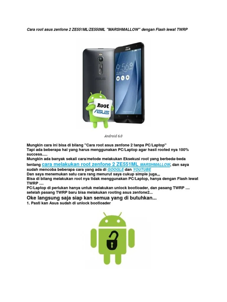 Cara Root Asus Zenfone Max. Cara Root Asus Zenfone 2 ZE551ML