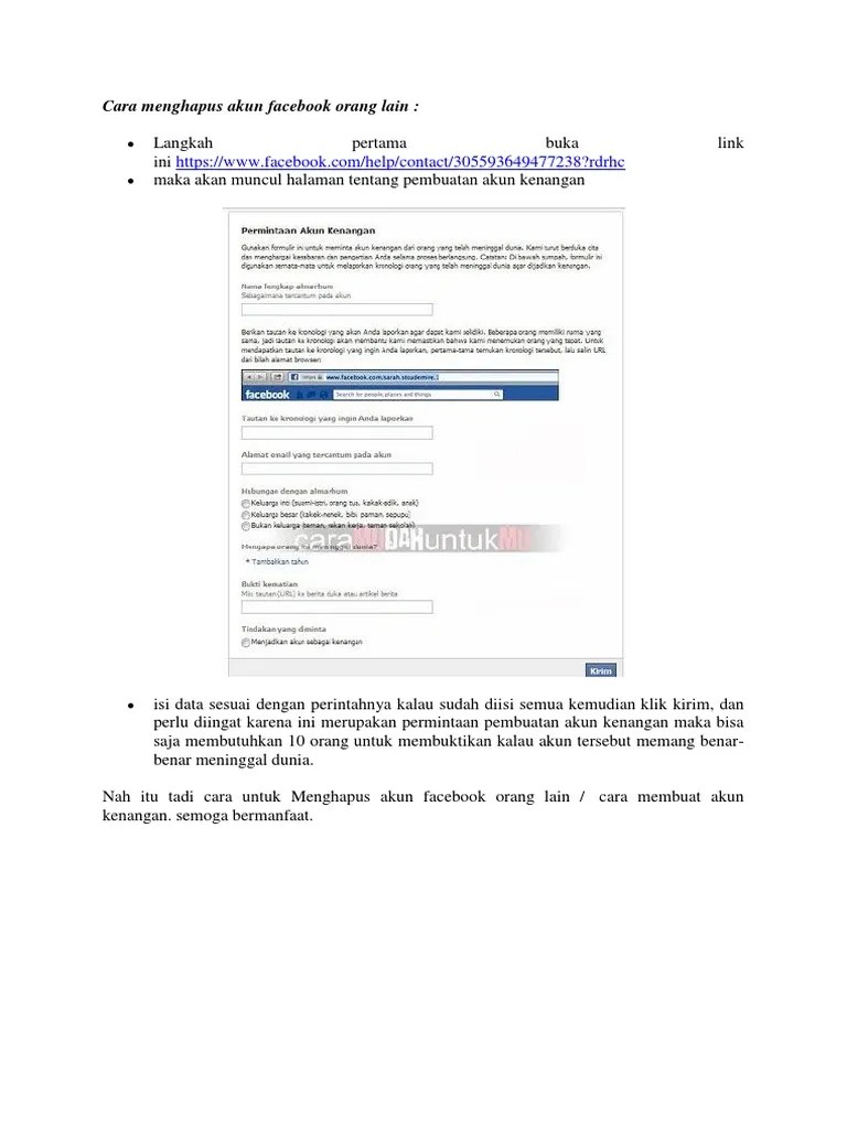 Cara Hack Password Facebook Orang Lain. Cara Menghapus Akun Facebook Orang Lain