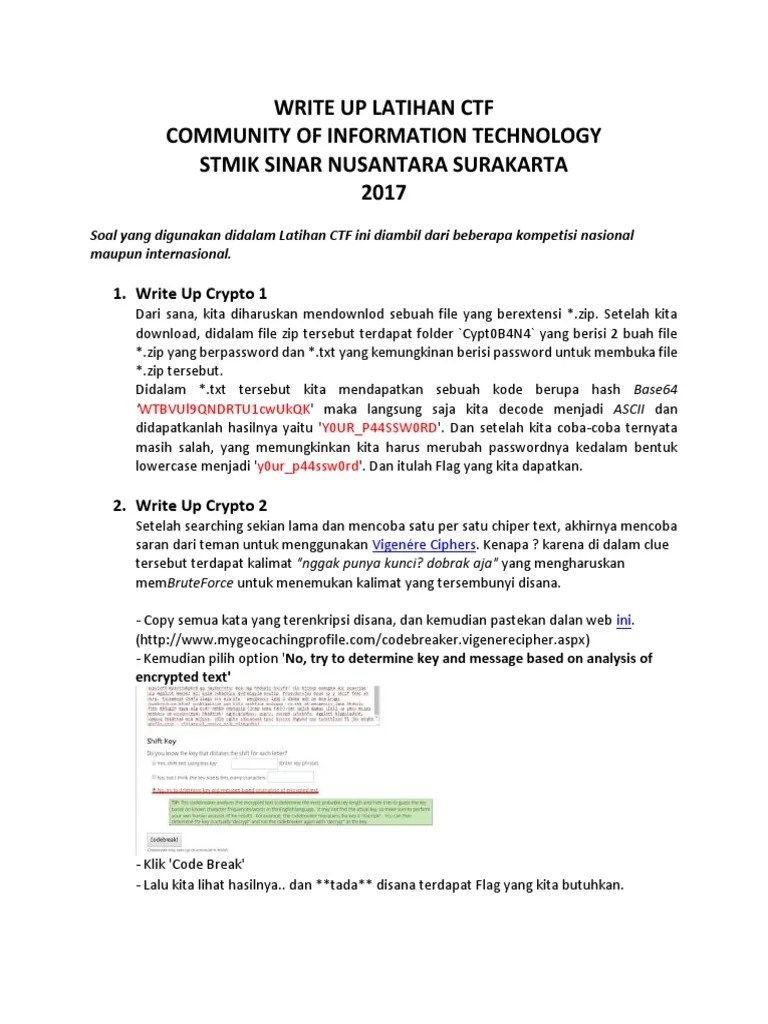 Kode Md5 Di Inspect Element. Write Up Latihan CTF Community of Information Technology Stmik Sinar Nusantara Surakarta 2017