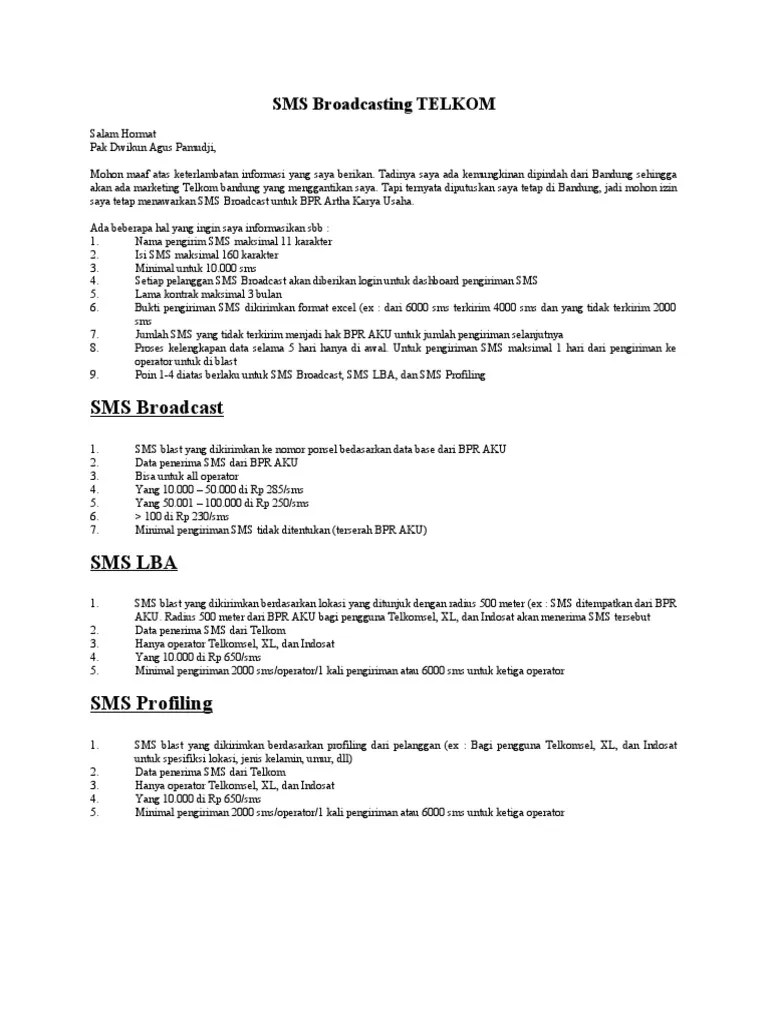 Sadap Sms Indosat Tanpa Aplikasi. SMS Broadcasting TELKOM 2