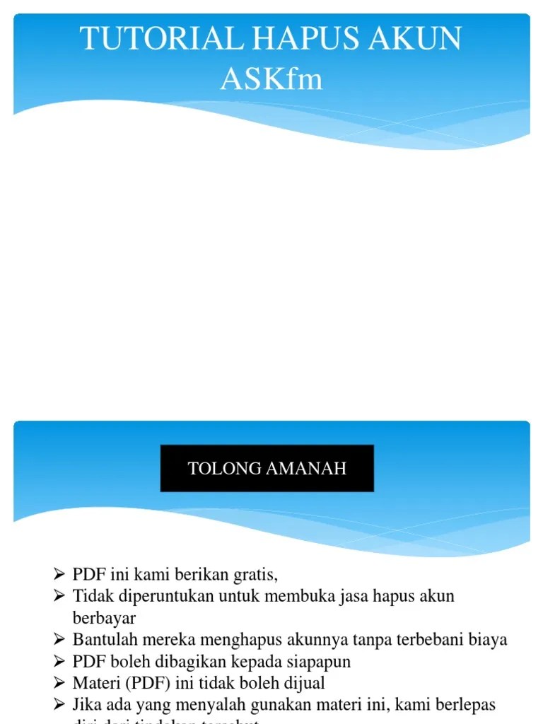 Jasa Hapus Akun Ig Gratis. Tutorial Hapus Akun Askfm