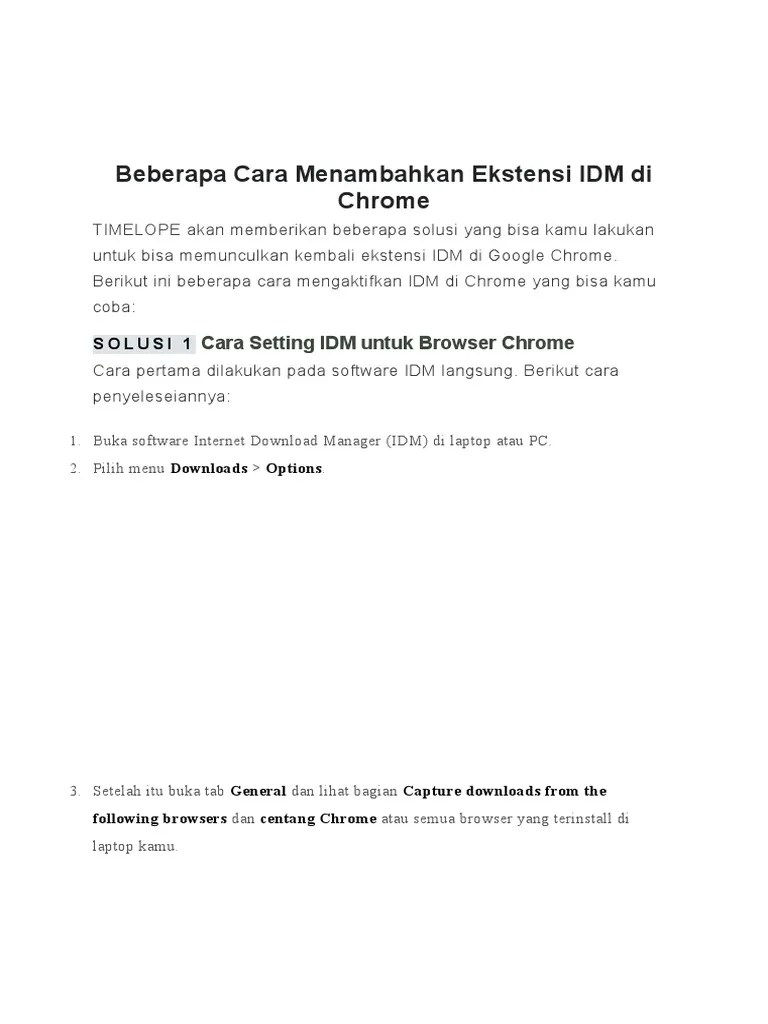 Cara Mengatur Idm Di Chrome. Beberapa Cara Menambahkan Ekstensi IDM Di Chrome