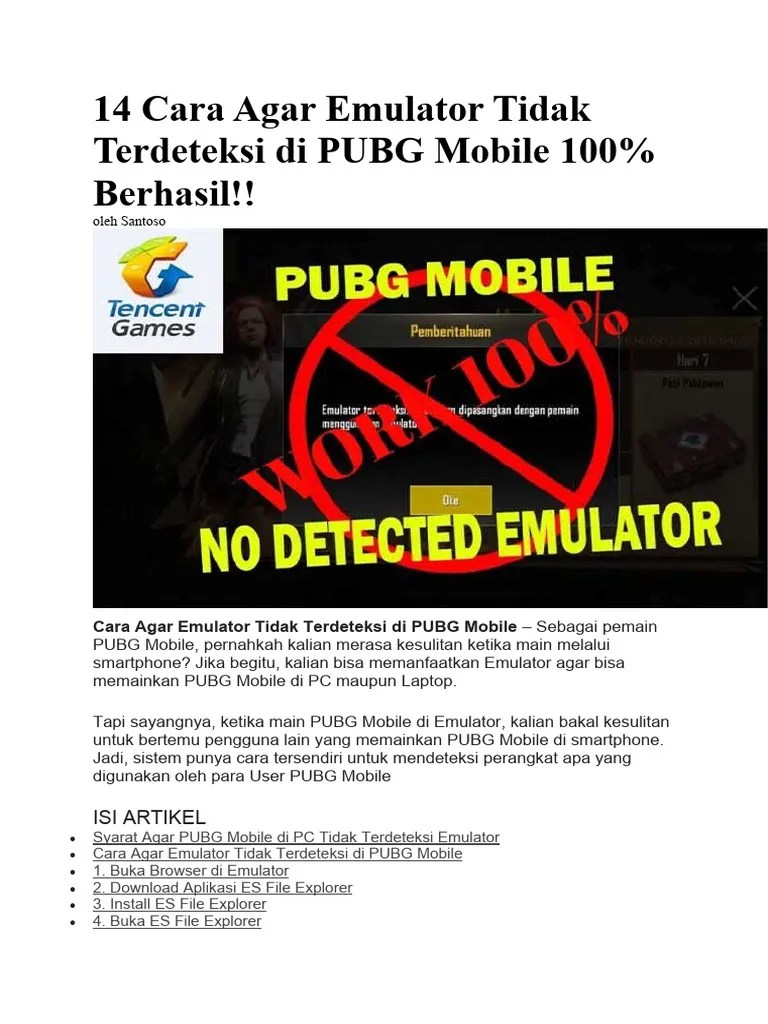 Cara Agar Tidak Terdeteksi Emulator Pubg Mobile Tencent. 14 Cara Agar Emulator Tidak Terdeteksi Di PUBG Mobile 100